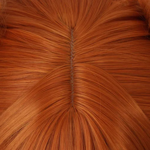 Vista 5 de Qiancoshair Anime Asuka Langley Soryu Peluca larga naranja Cosplay peluca con clip en doble cola de caballo mujeres niñas partido Pelucas