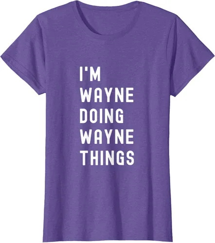Vista 24 de Camiseta I'm Wayne Doing Wayne Things, Negro