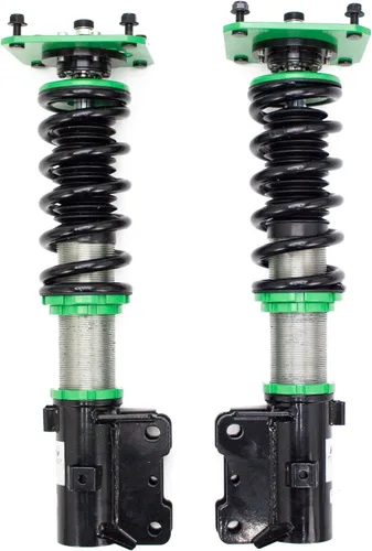 Vista 2 de Rev9 R9-HS2-029 Hyper-Street II Kit de bajada de suspensión de coilover, amortiguador monotubo con ajuste de rebote de 32 clics, longitud completa