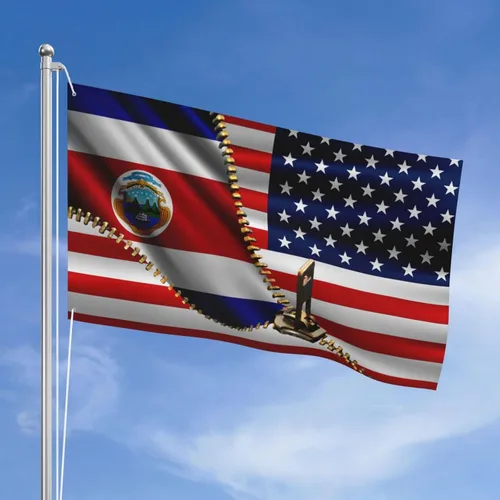 Vista 22 de Bandera de Estados Unidos y Colombia Colombiana Banderas para exteriores de 3 x 5 pies, tres capas de tela de costura de doble cara, impresión de 3
