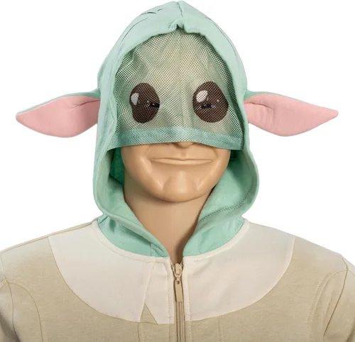Vista 5 de Star Wars Yoda - Máscara con capucha para niños y niños, disfraz de Halloween con orejas