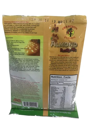 Vista 2 de Mezcla de gachas jamaicanas de Creation Foods - Cereal nutricional y energizante para la mañana caliente o frío