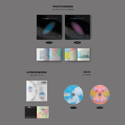 Vista 3 de YOUNITE - 1ST EP YOUNI-BIRTH AURORA Ver. Photo Book + Lyrics Book R + Post Card + 1 of 9 Card + Photo Card