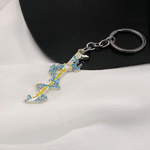 Vista 4 de SONGCHANGJEWELRY Anime Slayer Sword Keychains - Kimetsu No Yaiba Tanjiro Sword Keychains - Cosplay Accessories For Men Women