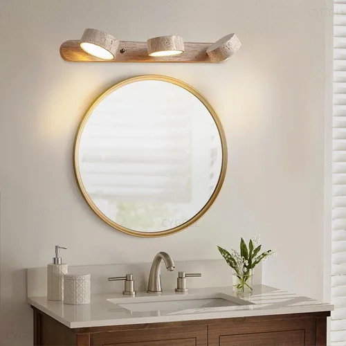 Vista 10 de Apliques de pared de travertino, accesorios de iluminación de piedra, iluminación de pared, lámparas de pared para sala de estar, dormitorio, LED