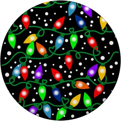 Vista 3 de Patrón de luces de Navidad colorido decoración PopSockets intercambiables PopGrip