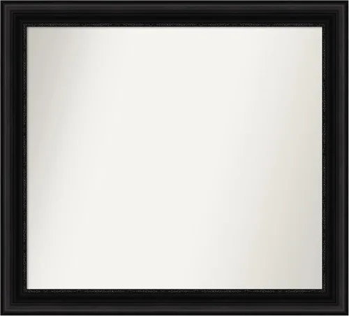 Vista 616 de Amanti Art Espejo personalizado, espejo de baño negro puente, espejo de pared o espejo de tocador de baño sobre el fregadero (26 x 26 pulgadas)