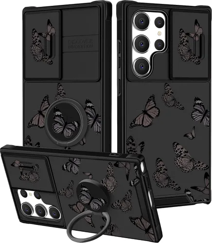Vista 202 de Funermei para Samsung Galaxy Z Flip 4 Funda - Funda de Teléfono Bonita para Mujeres y Niñas con Mariposas Bonita Estética Femenina Diseño