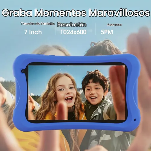 Vista 6 de DigiLand Tablet Android para niños, tabletas Android de 7 pulgadas para niños, tableta para niños pequeños con funda incluida, 4 GB + 32 GB, control