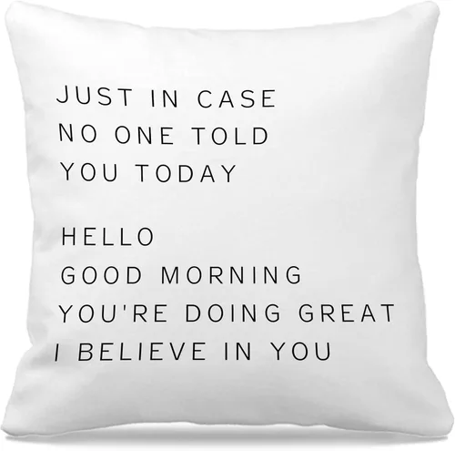 Vista 13 de Nogrit Fundas de almohada inspiradoras de 18 x 18 pulgadas, regalos para mujeres y hombres, regalos de aliento y motivacionales, por si acaso nadie