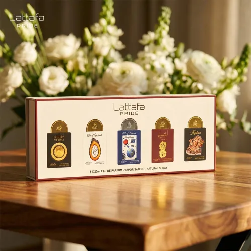 Vista 4 de Lattafa Giftset Collection Eau De Parfum Almizcle, Ámbar, Amaderado, Afrutado Fragancia de Perfume de Larga Duración