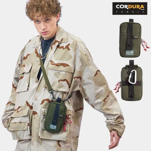 Vista 2 de Rough Enough - Bolso bandolera pequeño para teléfono celular, bolsa táctica para hombre
