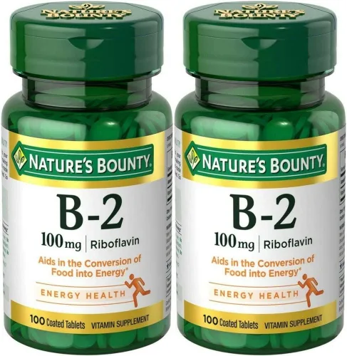 Vista 9 de Nature's Bounty Vitamina B, vitamina B-2 de 100 mg como suplemento de riboflavina, ayuda al metabolismo energético, 100 tabletas recubiertas