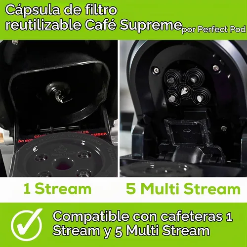 Vista 5 de Perfect Pod Café Supreme – Cápsula de filtro de café reutilizable compatible con máquinas de café Keurig Select (Ver tabla de compatibilidad)