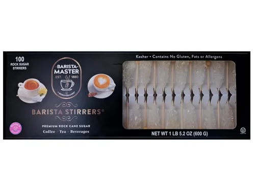 Vista 3 de Dryden & Palmer (Rose's ) White Rock Candy Demitasse Sticks Blanco 100