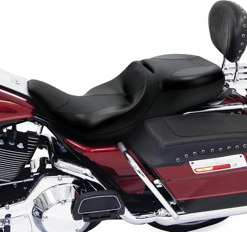 Vista 2 de TCT-MOTORPARTS Almohada de Asiento para Conductor y Pasajero Negro Compatible con Harley Touring Electra Glide Ultra Classic Standard FLHTC 1997-2007