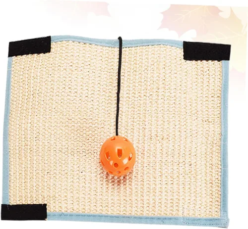 Vista 6 de POPETPOP Práctico gato Rascador Pad juguete sisal bola redonda decoración muebles sofá mesa protector Mat para gatos