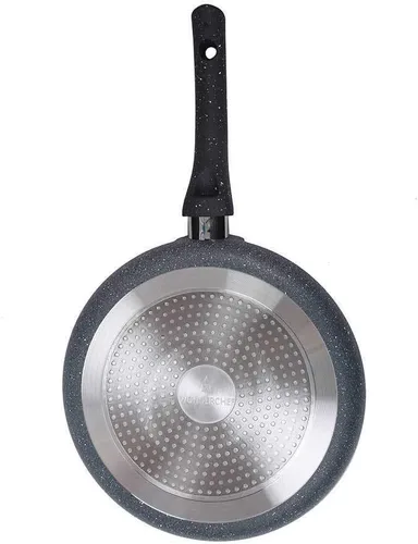 Vista 5 de Wonderchef Sartén para crepes Dosa Tawa de aluminio forjado de granito antiadherente y libre de PFOA, sartén de 9.4 in, gris