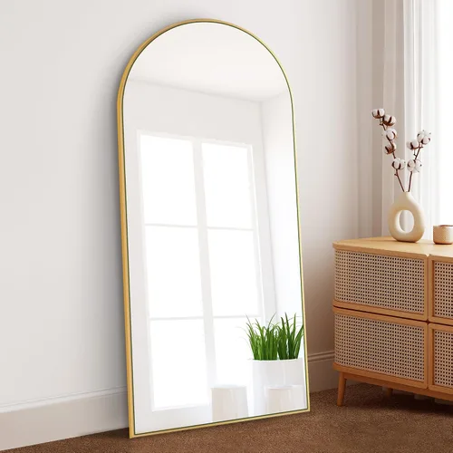 Vista 16 de Dolonm Espejo de longitud completa de 65 x 22 pulgadas, espejo de pie de diseño moderno, espejo de cuerpo completo para sala de estar, dormitorio