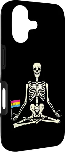 Vista 3 de Skeleton Yoga Pansexual Flag Yogi Asana Pan Pride LGBT Gift Case for iPhone 17