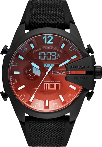 Vista 34 de Diesel Mega Chief Reloj de acero inoxidable para hombre con movimiento analógico o digital