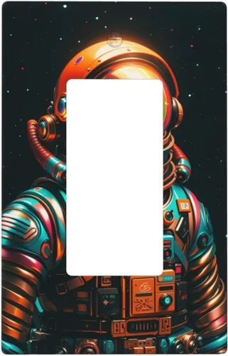 Vista 71 de Cubiertas decorativas para interruptor de luz de astronauta, placa de pared en blanco, placa frontal eléctrica para interruptor de baño, dormitorio