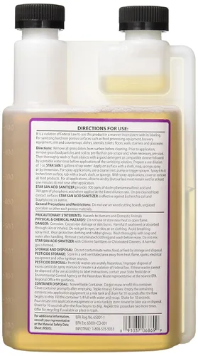 Vista 2 de Five Star Star San Sanitizer Acid para saneamiento de superficies, 32 oz