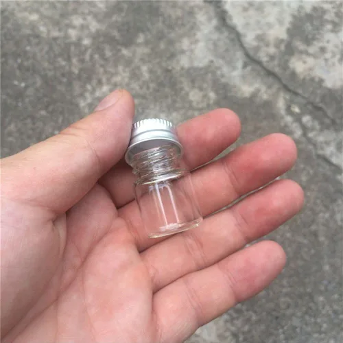 Vista 8 de Mini botellas de vidrio de 0.2 fl oz con tapa de aluminio vacías pequeñas botellas de deseos frascos de vidrio 24 piezas (24, 0.2 fl oz)