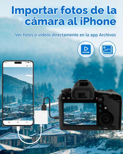 Vista 6 de Adaptador de cámara USB C a USB con puerto de carga PD de 30 W