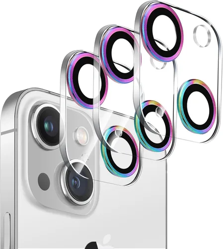 Vista 26 de Dengduoduo Paquete de 3 protectores de lente de cámara para iPhone 13 de 6.1" y iPhone 13 Mini de 5.4", vidrio templado, Ultra HD, dureza 9H Todo