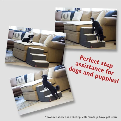 Vista 5 de Majestic Pet - Escaleras portátiles para mascotas suave escalón de espuma de sherpa escalones para perros y gatos rampa para cachorros