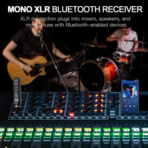 Vista 4 de Xvive Receptor P3 Bluetooth XLR para mezclador de audio, PA activo, sistemas DJ