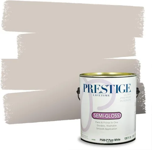 Vista 7 de PRESTIGE Pinturas Pintura Exterior e Imprimación en Uno, 1 Galón, Mate, Combinación Comparable de Sherwin Williams* Black Magic* SW6991-PCM