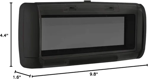 Vista 2 de Dual Electronics Unidad de carcasa de radio marina SG5 Splashguard DIN único Impermeable Protección UV y corrosión Transparente Negro