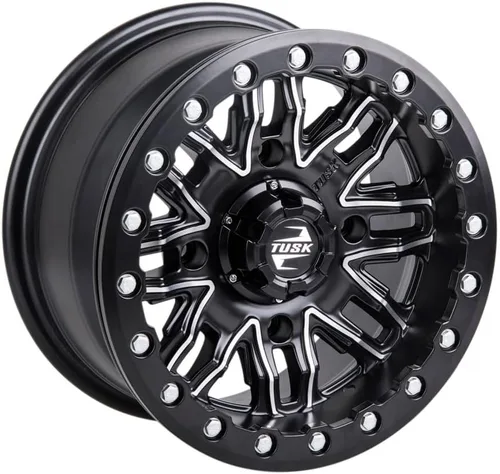 Vista 5 de Rueda 4/156 Tusk Nebo Beadlock 14x7 4.0 + 3.0 mecanizada/negra para POLARIS Scrambler XP 850 HO 2013-2021