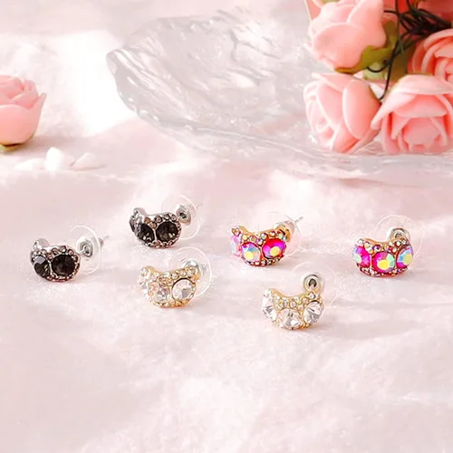 Vista 7 de Aretes de diamantes de imitación para mujer, aretes de gota de cristal vintage, aretes de novia para boda, graduación, joyería, Metal, otro