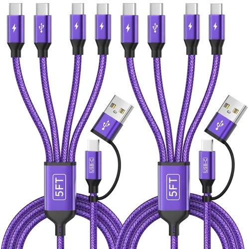 Vista 10 de 4 in 1 USB A to USB C Cable, Phone Charger Type C Multi Charging Cable