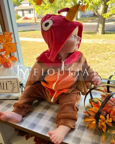 Vista 4 de fioukiay Mameluco de animal para bebé niño y niña, ropa de una pieza con capucha para otoño e invierno