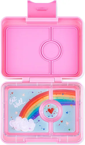Vista 4 de Yumbox Leakproof Snack Box - Ami Purple (Swan Tray) BPA-Free, 3-Compartment Snack Container, Lightweight, Compact, Easy-open Latch