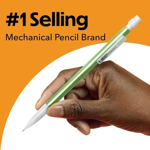 Vista 3 de Portaminas BIC N.º 2 extra suave, paquete de 40, veinte de 0.5 mm y veinte de 0.7 mm - barriles de colores surtidos - paquete de variedad de lápices