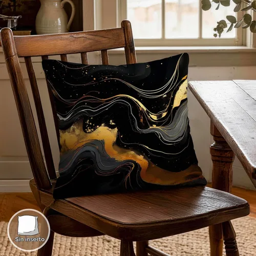 Vista 5 de OBSEDE - Fundas para cojín de mármol negro y dorado abstracto, 18 × 18 pulgadas, juego de 4, fundas para cojines de sofá, cama, salón, decoración