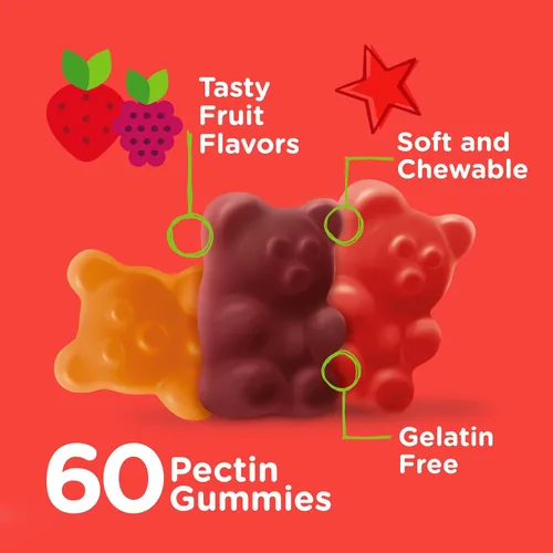 Vista 3 de Viteey Kids - Gomitas multivitamínicas para niños, vitaminas esenciales diarias completas para niños Great for Immune Support & Overall Health
