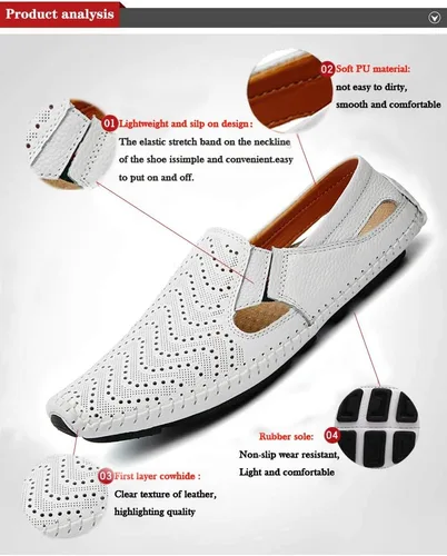 Vista 3 de Noblespirit Zapatos de conducción de cuero para hombre, zapatos casuales sin cordones para hombre en verano, Azul 2
