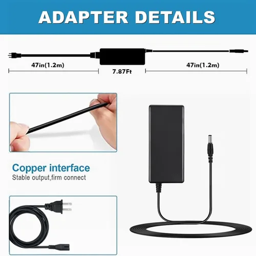 Vista 2 de Adaptador de repuesto AC/DC para cable de alimentación iSonic PolkAudio DSA-90W-241 24072 DSA-90W-24124072