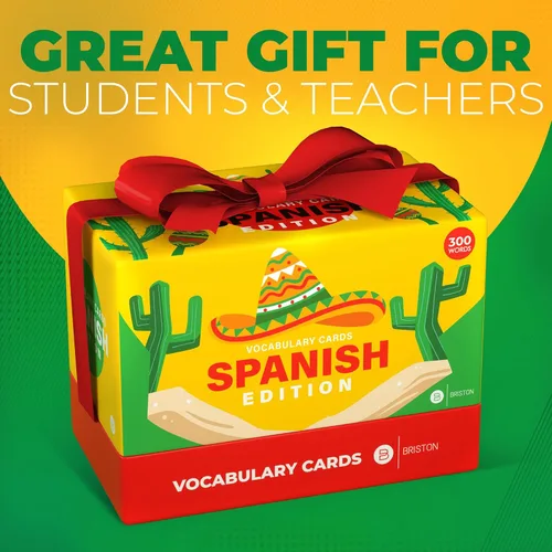 Vista 5 de Tarjetas didácticas de vocabulario en español – 300 palabras y frases para principiantes y adultos – Aprender español con guía de pronunciación