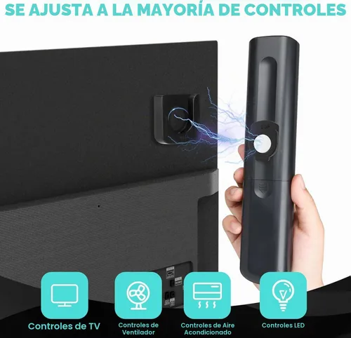 Vista 6 de Soporte magnético para control remoto de 4 piezas, autoadhesivo, adecuado para la parte trasera de TV, así como para ventilador de TV y controles
