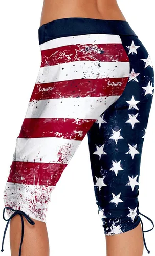 Vista 2 de Urchics Pantalones cortos largos de natación para mujer, talla grande, tankini