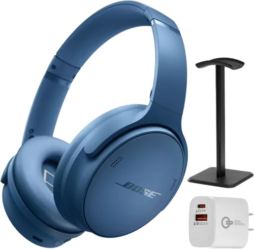 Vista 12 de Bose QuietComfort - Auriculares Bluetooth inalámbricos con cancelación activa de ruido sobre la oreja y micrófono, + cargador de pared verde Extreme