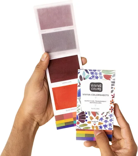 Vista 9 de Viviva Travel - Juego de pinturas portátiles de 10 colores metálicos Colores metálicos brillantes, hechos a mano en pequeños lotes, formato