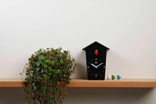 Vista 5 de KOOKOO Birdhouse Mini - Reloj de cuco moderno con 12 canciones naturales de pájaros o llamada de cuco